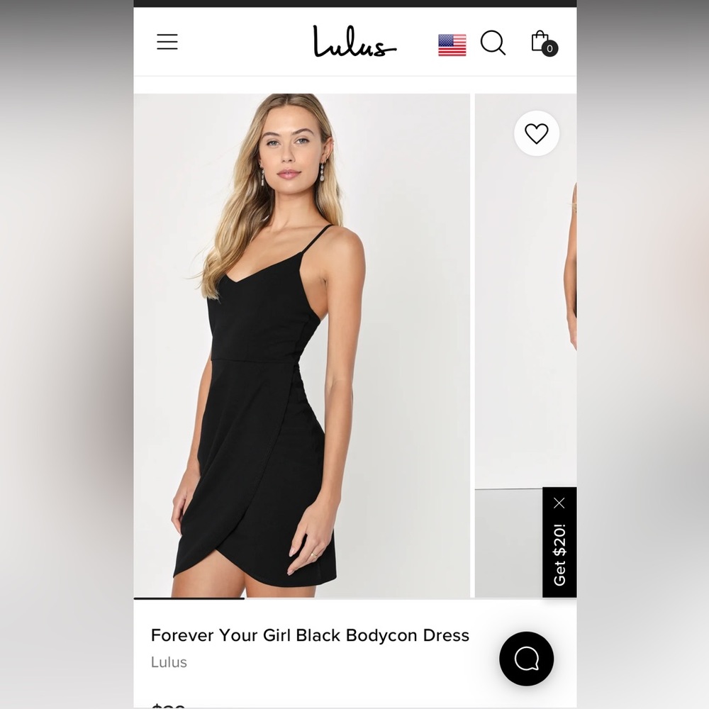 Lulus Forever Your Girl Black Bodycon Dress S